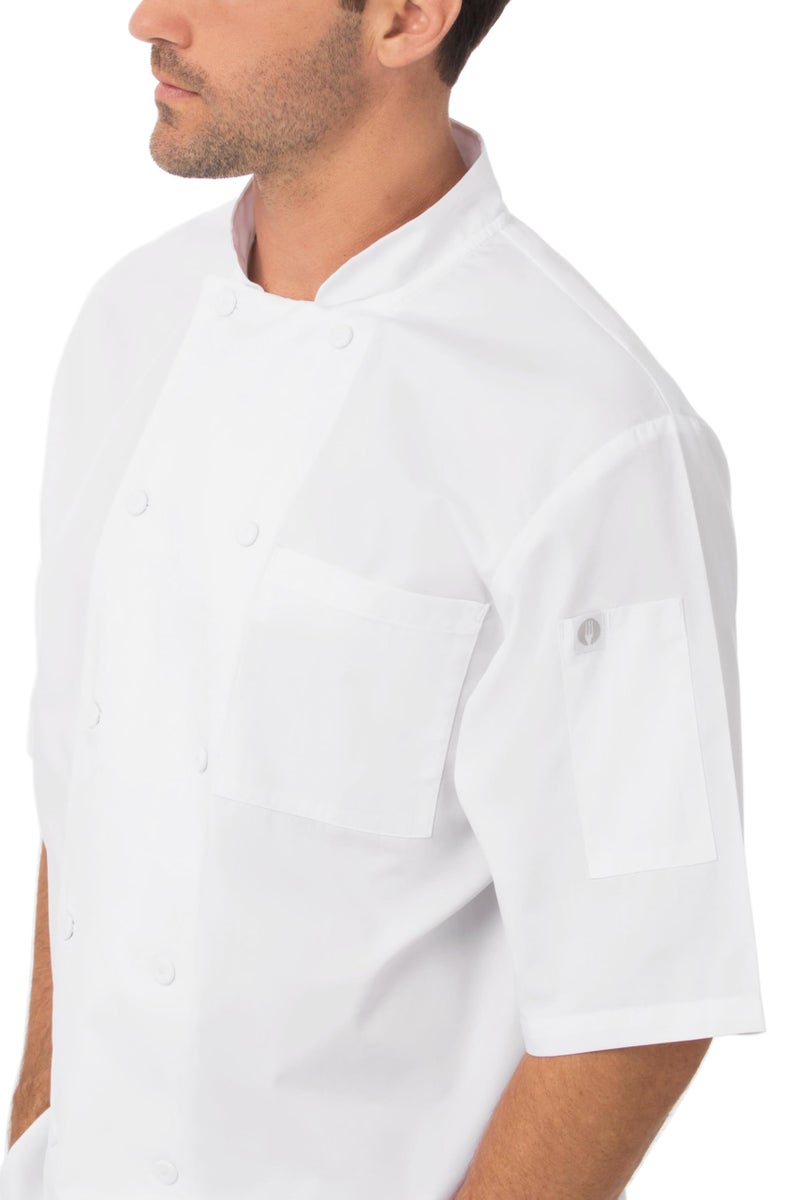 Chef Works Men's Montreal Cool Vent Chef Coat, White, XX-Large - Image 4